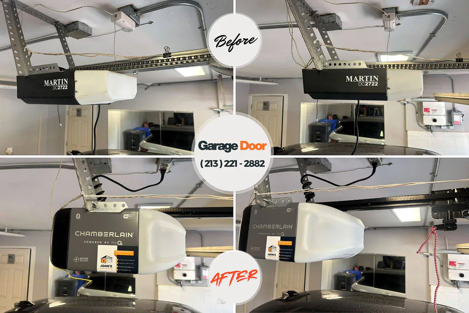 Before and after: garage door repair Waterflow, NM